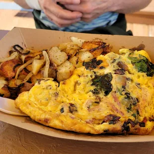 Make your own omelette...it was GINORMOUS
