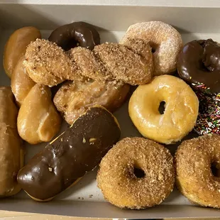 One dozen mixed doughnuts