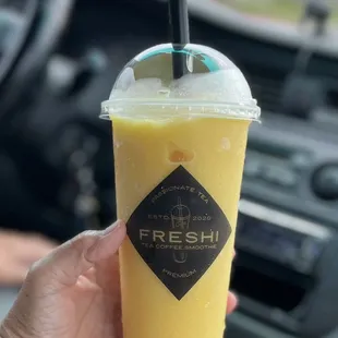 Mango smoothie with mango jelly