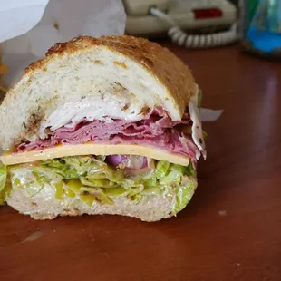 Turkey pastrami sando