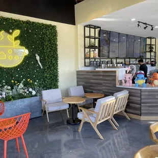 Inside boba shop