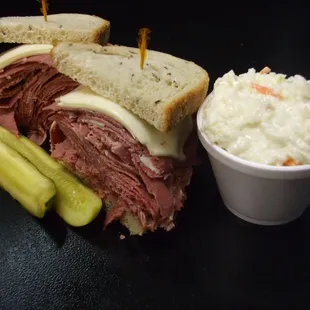 Top Quality cornedbeef piled high with coleslaw