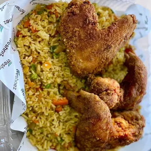 Coconut Fried Rice @ whole chicken Wings