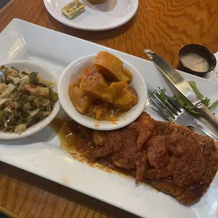 Mrs. Freshwater's Blackened Salmon Dinner delish!