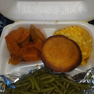 Sides plate w/burnt cornbread