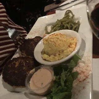 Handmade Crab Cakes Dinner