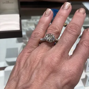 My ring - all better after being smashed in a car door!