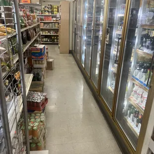 Refrigerated items with assortment of cheeses