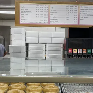 a display of doughnuts