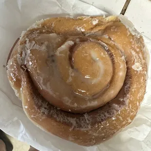 Delicious cinnamon roll for dinner.....