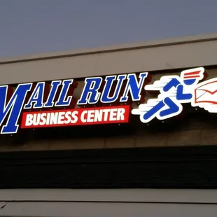 Channel letters for Mail Run in Clovis.