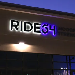 Reverse channel letters at Ride 54 in Fresno CA.