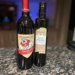 The basil olive oil is delicious on EVERYTHING! And had to get the Tailgate red for the label alone, but it was tasty too!
