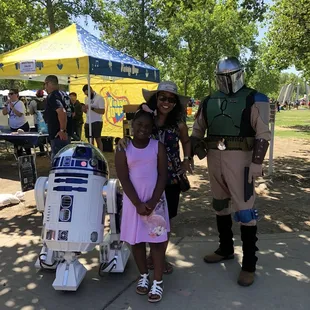 The niece and I with Star Wars characters 05/01/22