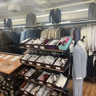 Suits racks and suggested styles