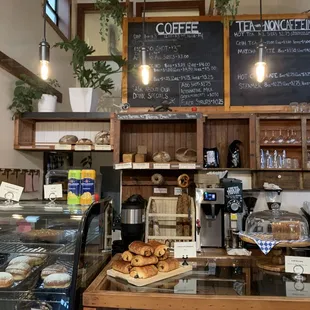 Coffee and breads for purchase