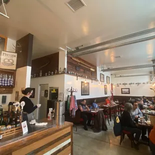 people sitting at tables