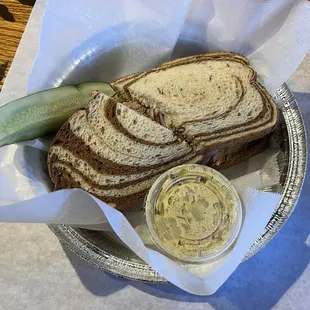 Delicious Chopped Liver on Rye! Big Sandwich!