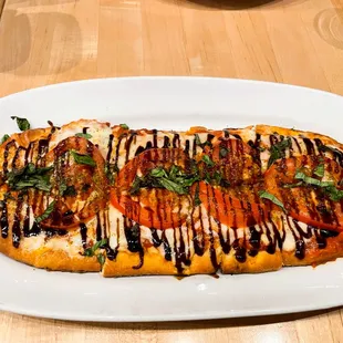 Tomato Basil Pizza under Shareables