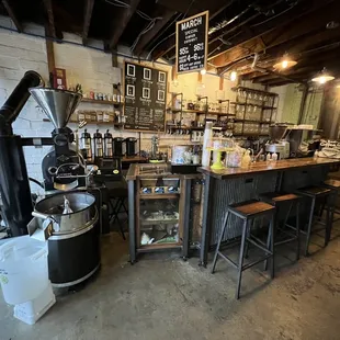 the inside of a coffee shop