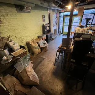 the inside of a coffee shop