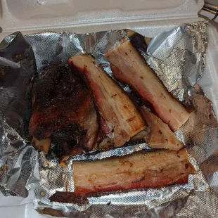 2meat platter ribs and pork belly