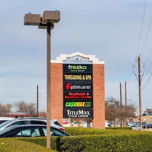 a parking lot with cars