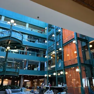 the atrium of the building