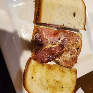 two slices of bread on a plate