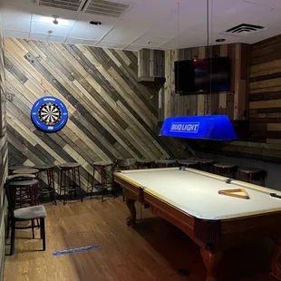 Pool table and darts