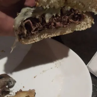 Roast beef wrap but in French roll. There&apos;s actually a LOT of meat! Got with au jus instead of ranch. 2