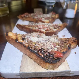 Tonight&apos;s Toast - sundried tomato tapenade, parmesan reggiano