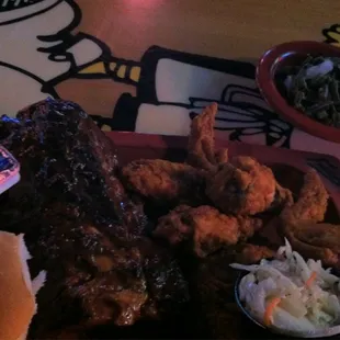 Frickin' Wings and Ribs! Delicious!