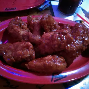 BBQ chicken wings with no camera flash
