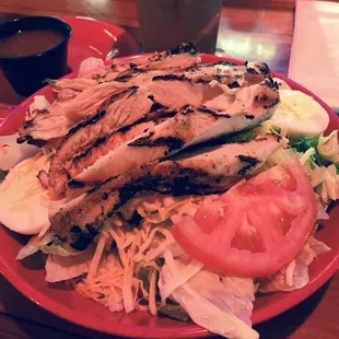 Char-Broiled Chicken Salad.  Has to be healthy...has to be.