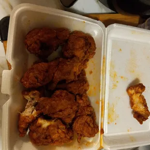 chicken in a styrofoam container