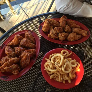 Sweet chili on the left, Cajun on the right