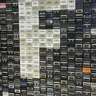Cassette tape wall