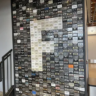 a wall full of license plates