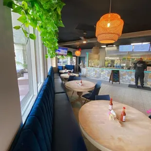 interior, sushi and sashimi