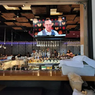 a man on a tv screen