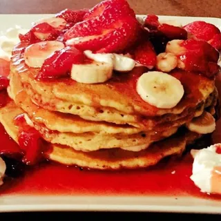 Kids Strawberry Banana Pancakes