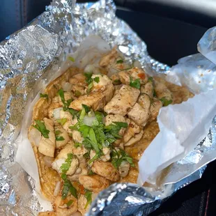 Chicken smells and tastes amazing