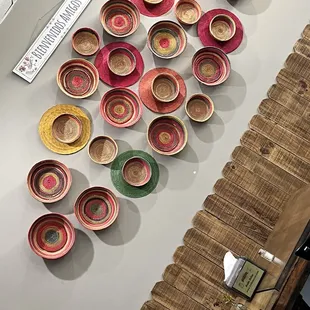 a variety of colorful bowls