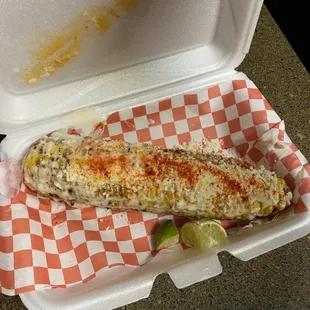 Elote (Mexican street corn), looks good but the flavor wasn&apos;t there for me