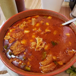 After my babacoa taco a great menudo