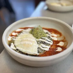 a bowl of mexican food