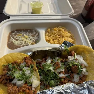 Taco plate! THE BEST TACOS!