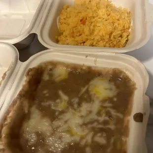 Refried beans &amp; Mexican Rice