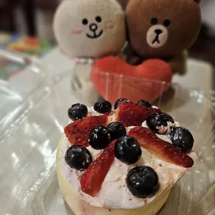 Closeup of the cheesecake